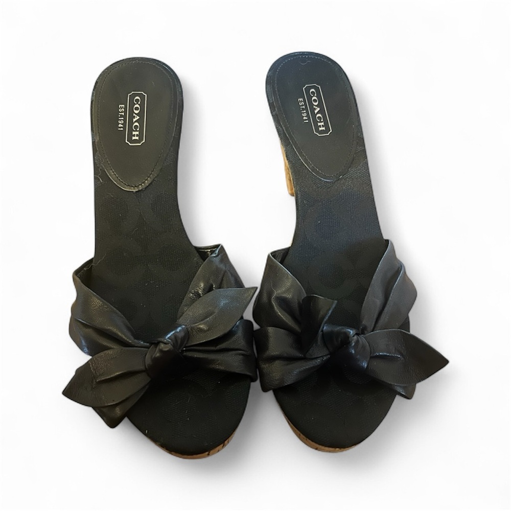 Coach Elegant Black Bow heels